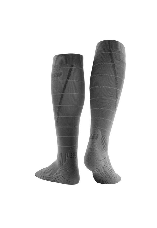Skarpety kompresyjne damskie sportowe CEP Reflective wysokie. Kolor: szary