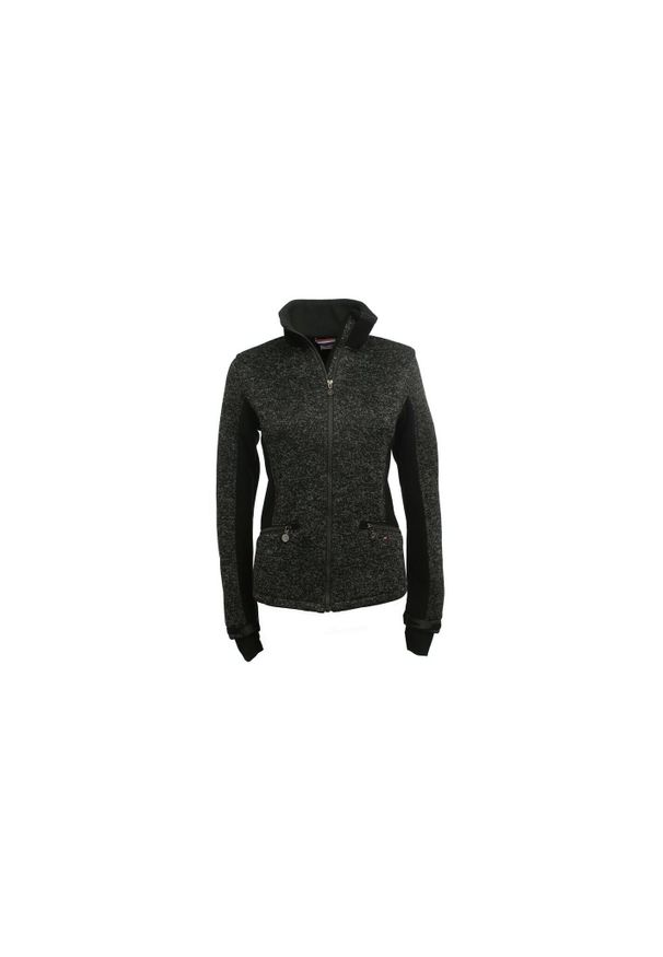 PEAK MOUNTAIN - Damska kurtka polarowa Peak Mountain chineAtmos. Kolor: czarny. Materiał: polar. Sezon: zima. Sport: narciarstwo