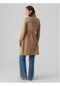 Vero Moda Trencz Billie Daisy 10281638 Brązowy Regular Fit. Kolor: brązowy. Materiał: syntetyk