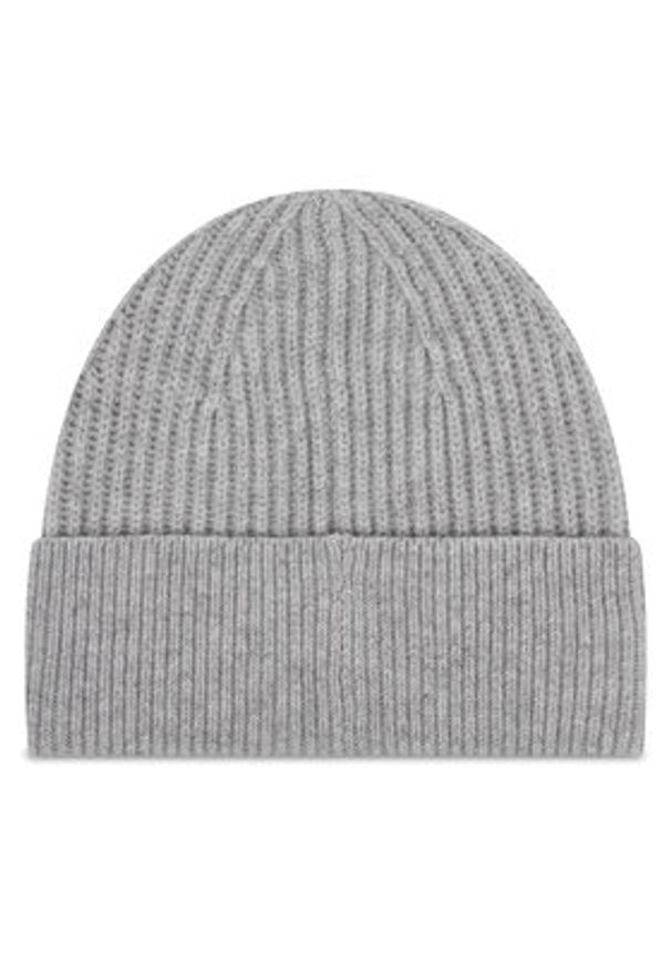 Calvin Klein Czapka Ck Metal Wool Beanie LV04D8032G Szary. Kolor: szary. Materiał: wełna
