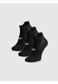 4f - 4F Skarpetki treningowe przed kostkę (3-pack) męskie - czarne 43-46. Kolor: czarny. Materiał: syntetyk, włókno, elastan, materiał. Sport: fitness, kolarstwo
