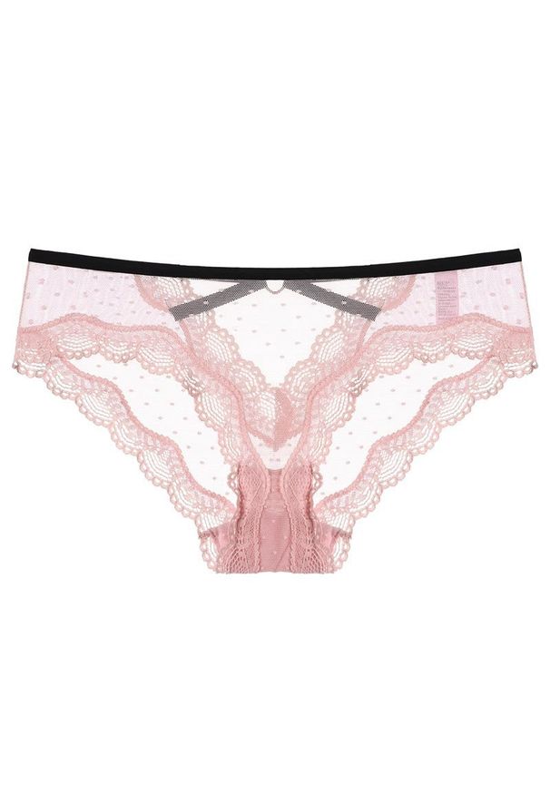 Intica - Figi koronkowe z wycięciem eleganckie i przewiewne Lubnah. Kolor: różowy. Materiał: koronka