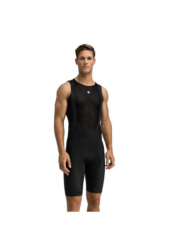 SIROKO - Męskie spodenki rowerowe z szelkami Kolarstwo Siroko SRX Elite. Kolor: czarny. Materiał: nylon. Sport: kolarstwo