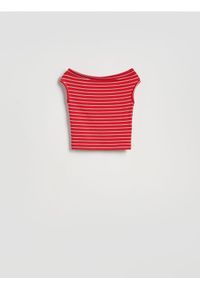 Reserved - T-shirt w paski - wielobarwny. Materiał: bawełna, dzianina. Wzór: paski