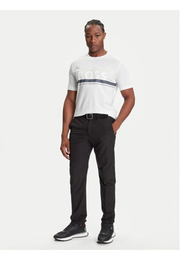 BOSS T-Shirt Iconic Zone 50550113 Biały Regular Fit. Kolor: biały. Materiał: bawełna