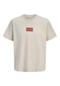 Jack & Jones T-Shirt Frank 12288092 Beżowy Relaxed Fit. Kolor: beżowy. Materiał: bawełna #6