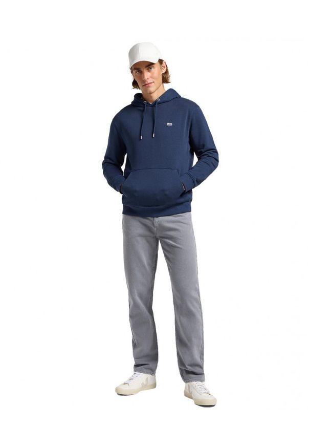 Lee - MESKA BLUZA LEE PLAIN HOODIE MOOD INDIGO 112363881