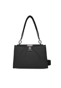 TOMMY HILFIGER - Tommy Hilfiger Torebka Th Her Med Satchel Nylon Sv AW0AW18200 Czarny. Kolor: czarny