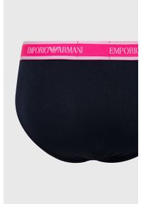 Emporio Armani Underwear Slipy (3-pack) męskie kolor granatowy. Kolor: niebieski #4