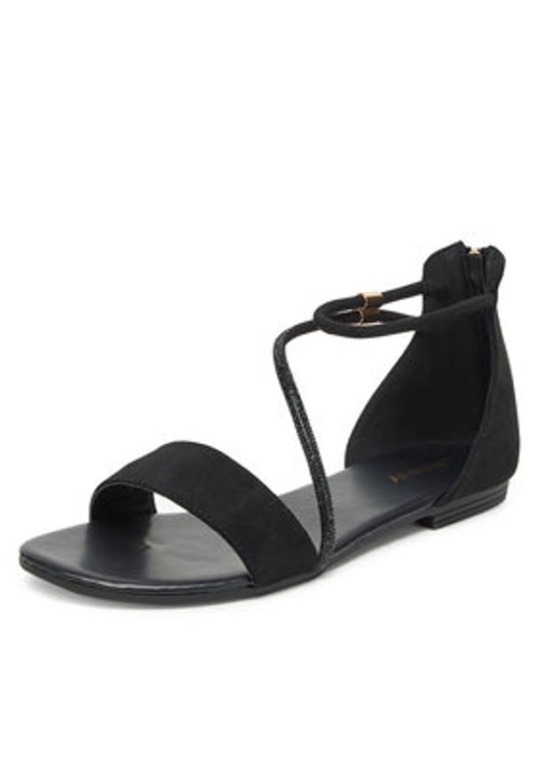 Jenny - JENNY Sandały LESLEY WS5295-14 Czarny. Kolor: czarny. Materiał: materiał