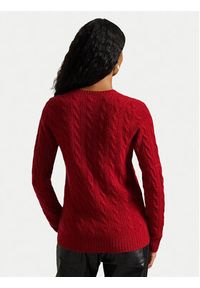 Polo Ralph Lauren Sweter 211971866012 Czerwony Slim Fit. Typ kołnierza: polo. Kolor: czerwony. Materiał: wełna #3