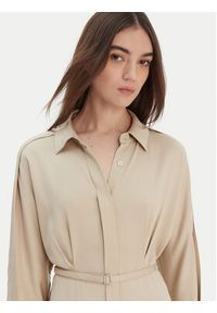 BOSS Sukienka koszulowa Dolala 50552373 Beżowy Relaxed Fit. Kolor: beżowy. Materiał: wiskoza. Typ sukienki: koszulowe #3