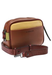 Brązowa Stylowa Torebka Damska Na Ramię Hispanitas. Kolor: brązowy. Wzór: kolorowy. Materiał: skórzane. Styl: elegancki. Rodzaj torebki: na ramię #4