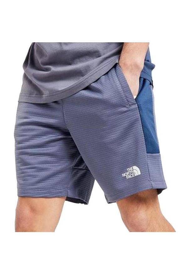 Szorty The North Face Face Mountain Athletics Fleece Short, Mężczyźni. Kolor: niebieski. Materiał: poliester, materiał. Długość: krótkie. Sezon: lato