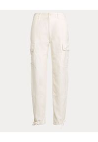 Ralph Lauren - RALPH LAUREN - Kremowe spodnie cargo. Kolor: beżowy. Materiał: tkanina #6