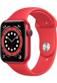 APPLE - Smartwatch Apple Watch 6 GPS 44mm Red Alu Red Sport Czerwony (M00M3WB/A). Rodzaj zegarka: smartwatch. Kolor: czerwony. Styl: sportowy #1