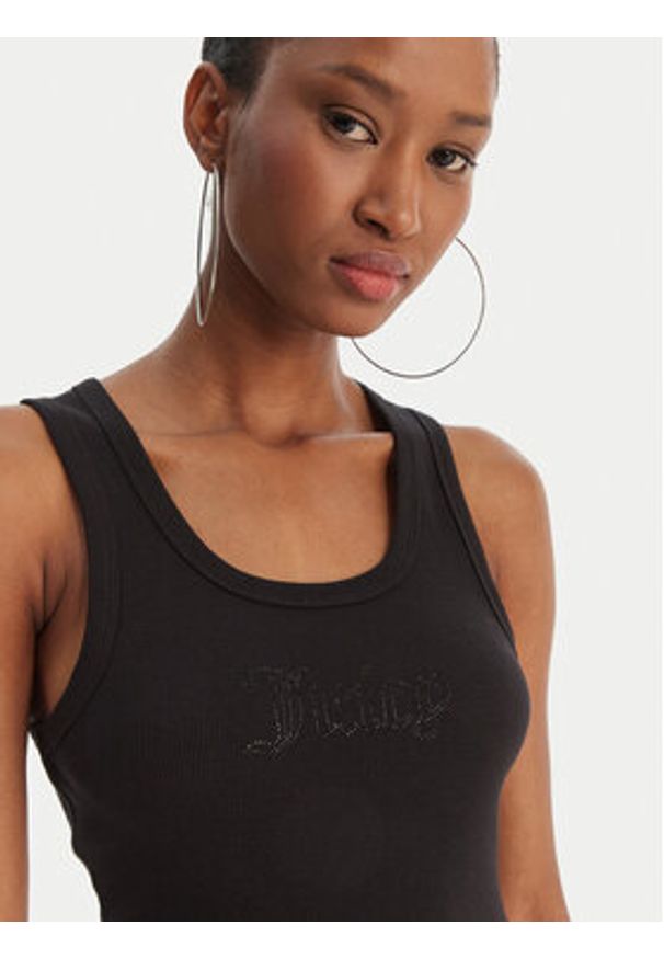 Juicy Couture Top Thin Strap JCWLV126308 Czarny Slim Fit. Kolor: czarny. Materiał: bawełna