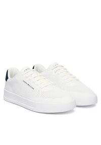 TOMMY HILFIGER - Tommy Hilfiger Sneakersy Th Court Knit FM0FM05823 Biały. Kolor: biały. Materiał: materiał #3