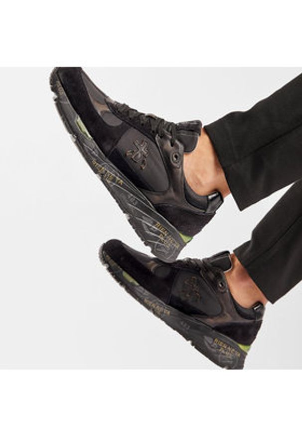 Premiata Sneakersy Mase 5013 Czarny. Kolor: czarny. Materiał: skóra, zamsz