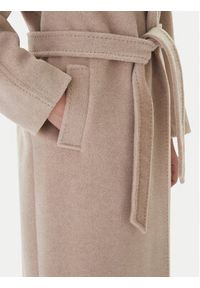 Weekend Max Mara Płaszcz wełniany Tempera 2525016082 Beżowy Regular Fit. Kolor: beżowy. Materiał: wełna