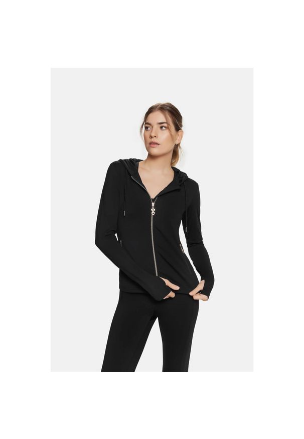 Cardio Bunny - Bluza sportowa Windy Cradiobunny rozpinana. Kolor: czarny. Materiał: polar. Sport: joga i pilates