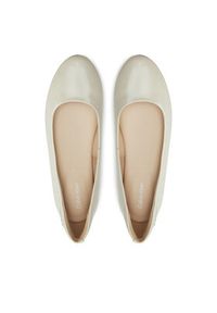 Calvin Klein Baleriny Round Ballerina HW0HW02449 Écru. Materiał: skóra