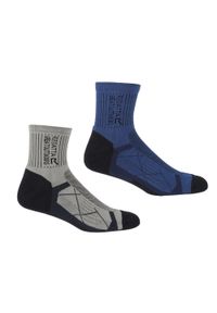 Regatta - Męskie Skarpety Active Outdoor (zestaw 2 Sztuk). Kolor: wielokolorowy, niebieski, szary. Sport: outdoor #1