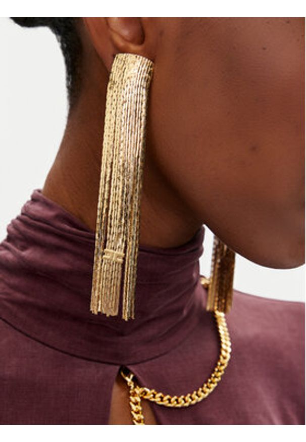 Elisabetta Franchi Klips OR-11-B46E2-V290 Złoty. Materiał: złote. Kolor: złoty