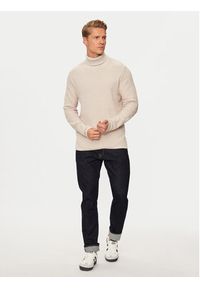 Jack & Jones Golf Cooper 12259310 Beżowy Regular Fit. Typ kołnierza: golf. Kolor: beżowy. Materiał: bawełna #3