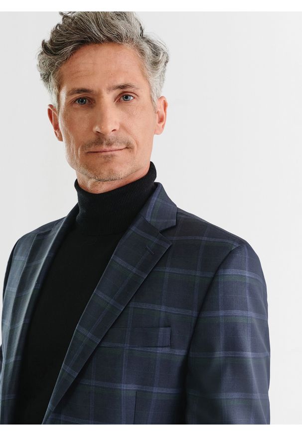 Pako Lorente - PAKO LORENTE – Granatowa marynarka garniturowa. Kolor: niebieski. Styl: elegancki