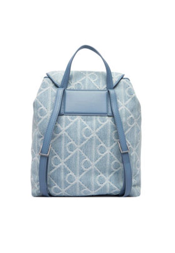 Calvin Klein Plecak Emblem Aop Denim Backpack LV04F3508G Niebieski. Kolor: niebieski. Materiał: materiał