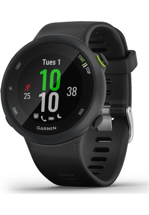 GARMIN - Zegarek sportowy Garmin Forerunner 45 Czarny (010-02156-15). Kolor: czarny. Styl: sportowy