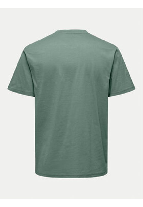 Only & Sons T-Shirt 22025208 Zielony Regular Fit. Kolor: zielony. Materiał: bawełna