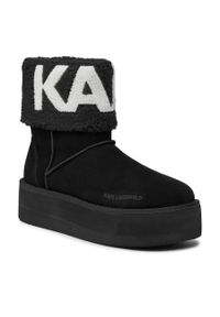Karl Lagerfeld - Botki KARL LAGERFELD KL48552 Black Suede & Textile. Kolor: czarny #1