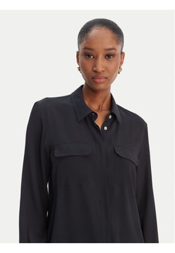 Marella Koszula Febe 2613111051 Granatowy Regular Fit. Kolor: niebieski. Materiał: acetat