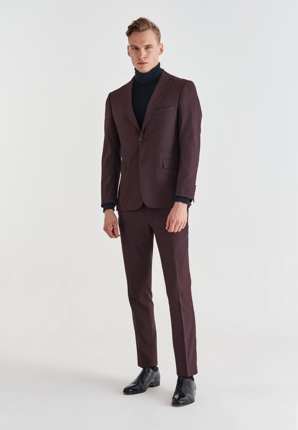 Pako Lorente - PAKO LORENTE – Spodnie męskie garniturowe P21WF-6G-065-D. Materiał: poliester, elastan, wiskoza. Wzór: gładki. Styl: elegancki