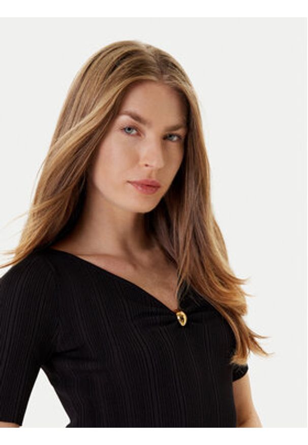 Marciano Guess Sweter 5YGR02 5875Z Czarny Slim Fit. Kolor: czarny. Materiał: syntetyk, wiskoza