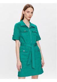 Morgan Sukienka codzienna 221-RENOM Zielony Regular Fit. Okazja: na co dzień. Kolor: zielony. Materiał: bawełna. Typ sukienki: proste. Styl: casual #6