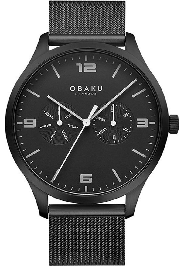 Zegarek OBAKU Zegarek męski Obaku Denmark V249GMBBMB czarny. Kolor: czarny
