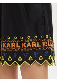 Karl Lagerfeld - KARL LAGERFELD Szorty materiałowe 241W1003 Czarny Regular Fit. Kolor: czarny. Materiał: bawełna
