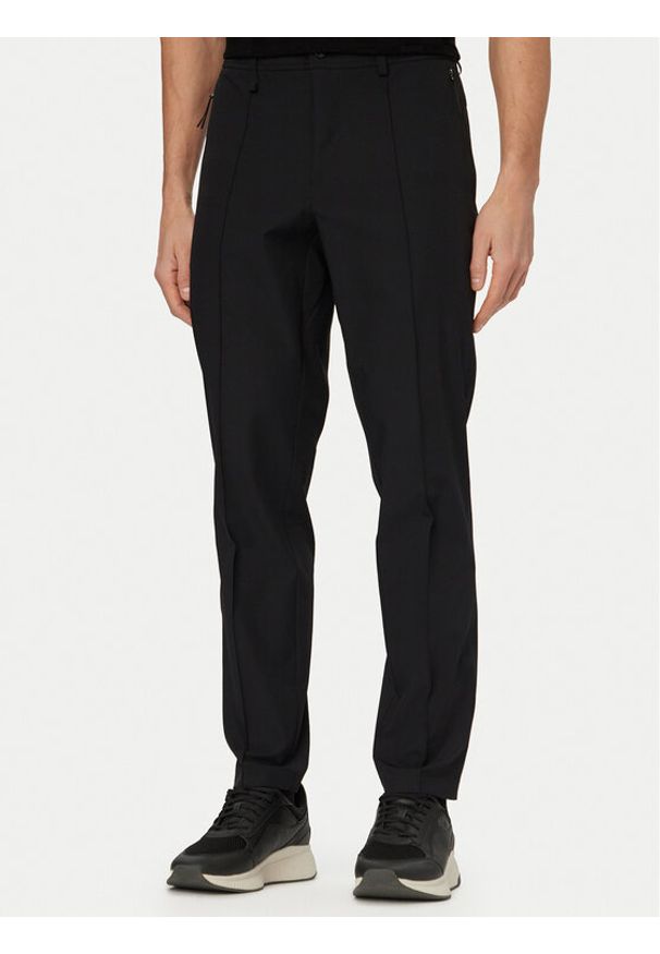 BOSS Spodnie materiałowe PS Spirit70 50558948 Czarny Tapered Fit. Kolor: czarny. Materiał: syntetyk
