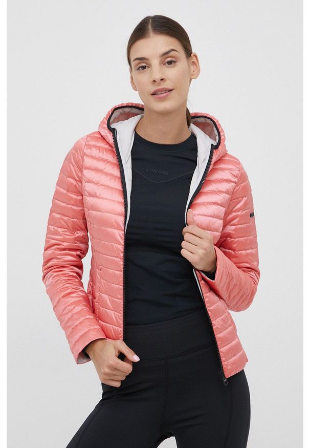 Refrigiwear - RefrigiWear kurtka puchowa damska kolor różowy przejściowa. Kolor: różowy. Materiał: puch. Wzór: gładki