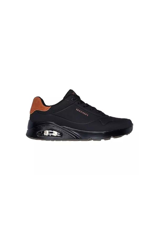 skechers - Buty do chodzenia męskie Skechers Uno. Kolor: czarny. Materiał: materiał, syntetyk. Szerokość cholewki: normalna. Model: Skechers Sport. Sport: turystyka piesza