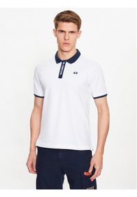 La Martina Polo VMP008 PK001 Biały Regular Fit. Typ kołnierza: polo. Kolor: biały. Materiał: bawełna