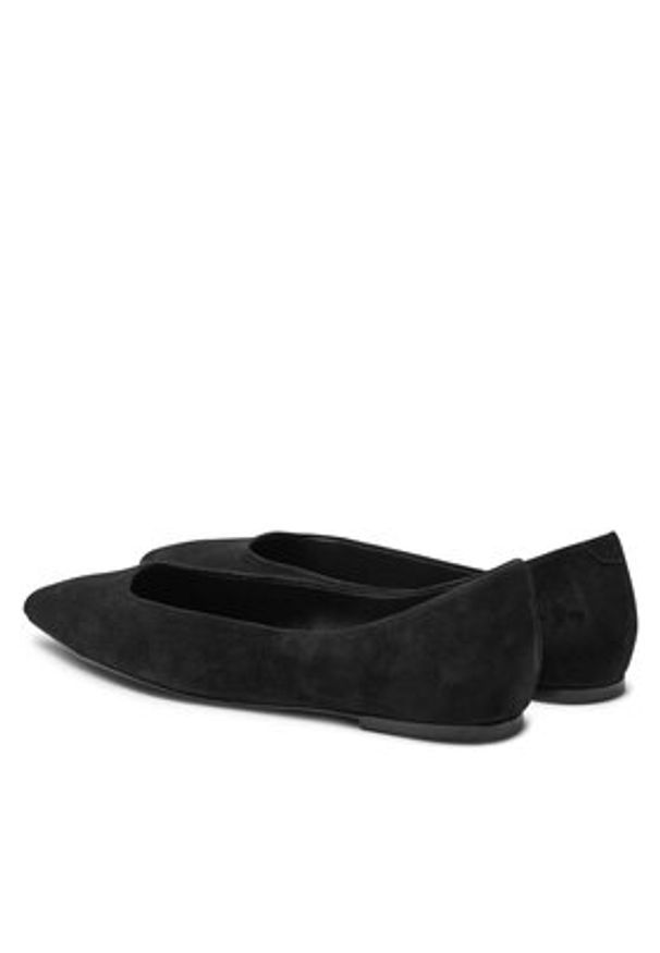 Sisley Baleriny 8G9EWD02J Czarny. Kolor: czarny. Materiał: zamsz, skóra