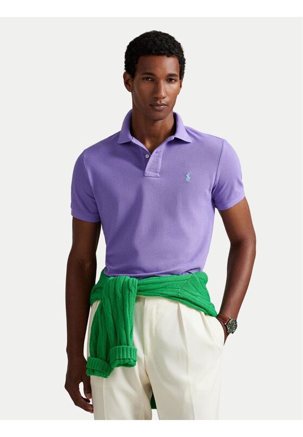 Polo Ralph Lauren Polo 710782592028 Fioletowy Regular Fit. Typ kołnierza: polo. Kolor: fioletowy. Materiał: bawełna