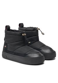 TOMMY HILFIGER - Tommy Hilfiger Śniegowce Flag Nylon Mini Snowboot FW0FW08334 Czarny. Kolor: czarny. Materiał: materiał #5