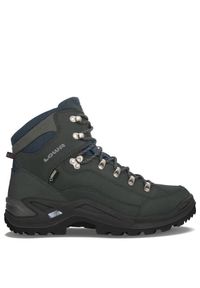 Lowa - Buty trekkingowe męskie Renegade GTX Mid. Kolor: wielokolorowy, niebieski, szary. Materiał: skóra. Technologia: Gore-Tex