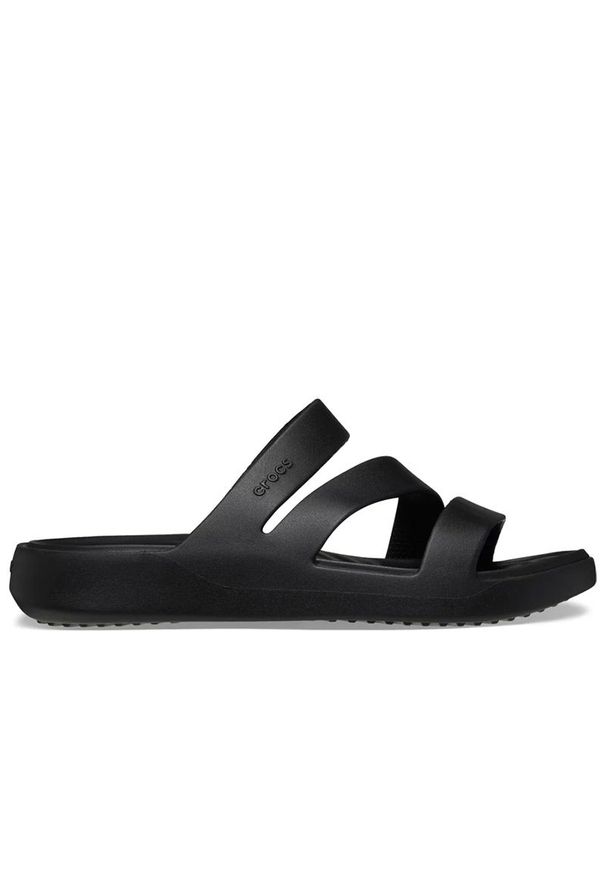 Klapki Crocs Getaway Strappy 209587-001 - czarne. Kolor: czarny. Sezon: lato. Obcas: na platformie. Styl: klasyczny