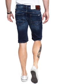 Mustang - SPODENKI MĘSKIE MUSTANG Chicago Short DENIM BLUE 1007113 5000 923. Materiał: denim